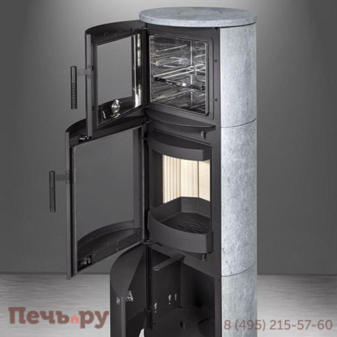 Печь камин Romotop Lugo 02  с духовкой, камень фото 4