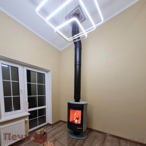 Печь камин Romotop Stromboli N 01 поворотный, камень фото 3