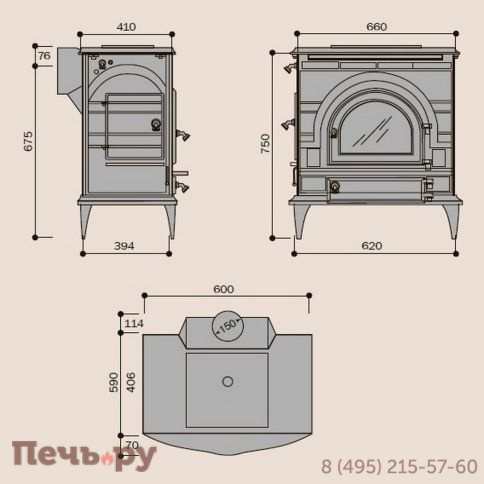 Печь камин Vermont Castings DutchWest large фото 6