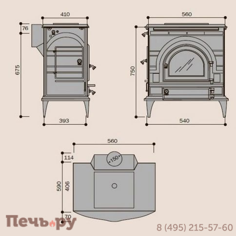 Печь камин Vermont Castings DutchWest small фото 14