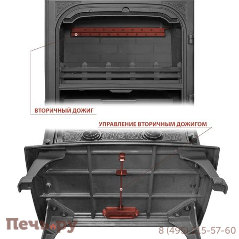 Печь камин Везувий HR-15Р Антрацит фото 4