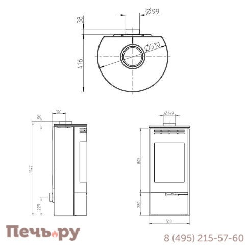 Печь отопительная Thorma Andorra фото 8