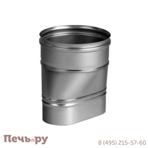 Переходник Вулкан VOR с овала 120х240 на D201 (AISI 321 0.5мм) фото