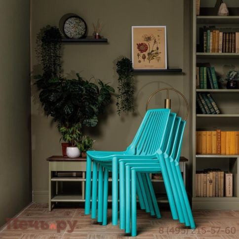 Пластиковый стул Royal Family NICO в цвете тиффани фото 7