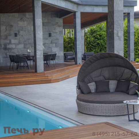 Плетеная кровать 4SiS Стильяно круглая, цвет бежевый фото 10