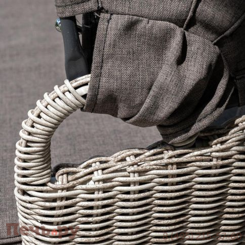 Плетеная кровать 4SiS Стильяно круглая, цвет бежевый фото 7