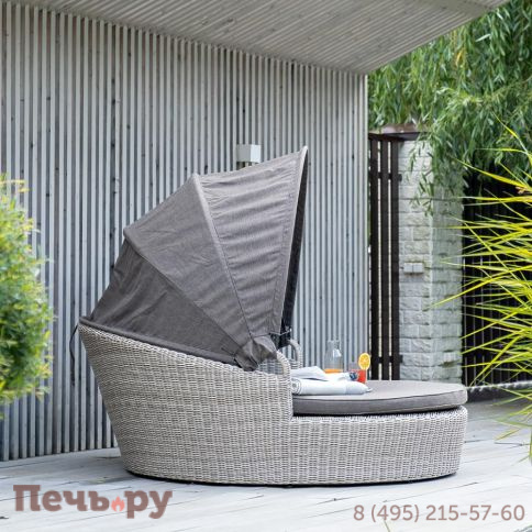 Плетеная кровать 4SiS Стильяно круглая, цвет бежевый фото 8