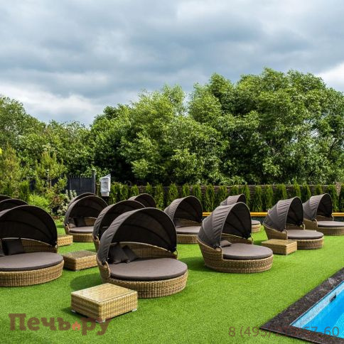 Плетеная кровать круглая 4SiS Стильяно, цвет соломенный фото 21