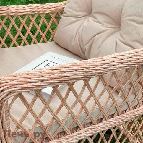 Плетеная мебель для террасы Gardeck Mokka Villa Rosa (на 6 персон) + 12 подушек фото 5
