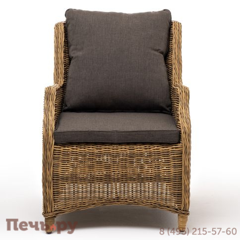 Плетеный стул 4sis Неаполь из искусственного ротанга, цвет соломенный фото 2