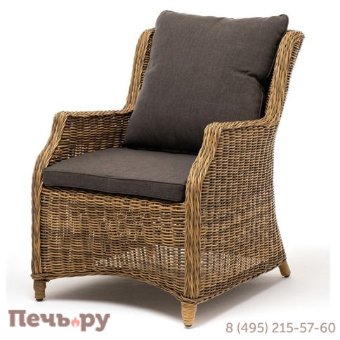 Плетеный стул 4sis Неаполь из искусственного ротанга, цвет соломенный фото