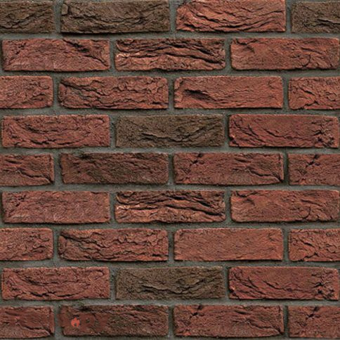 Плита Везувий Декор Красно-коричневый №1003 Вертикаль 8мм (1200х800мм) фото