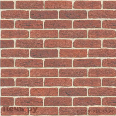 Плита Везувий Декор Красный (Терракот) №1002 Горизонталь 8мм (1200х800мм) фото