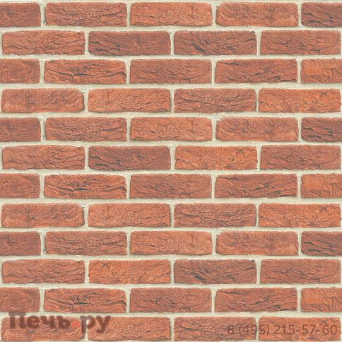 Плита Везувий Декор Красный (Терракот) №1002 Вертикаль 8мм (1200х600мм) фото