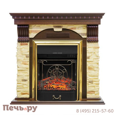 Портал Royal Flame Dublin арочный сланец угловой под очаги Fobos FX / Majestic FX фото 2