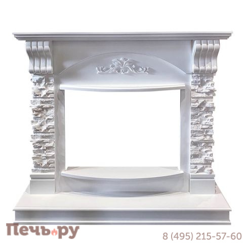 Портал Royal Flame Prague сланец белый под очаг Dioramic 25FX фото 3