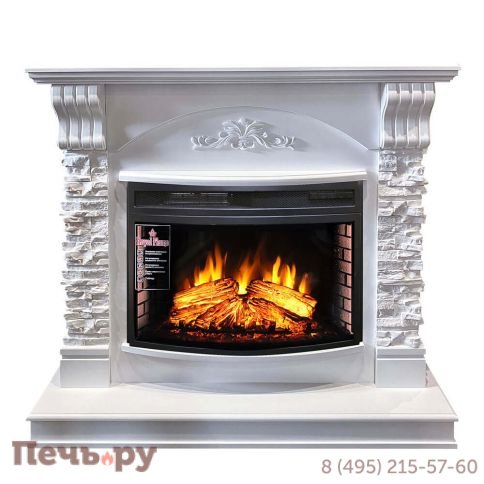 Портал Royal Flame Prague сланец белый под очаг Dioramic 25FX фото