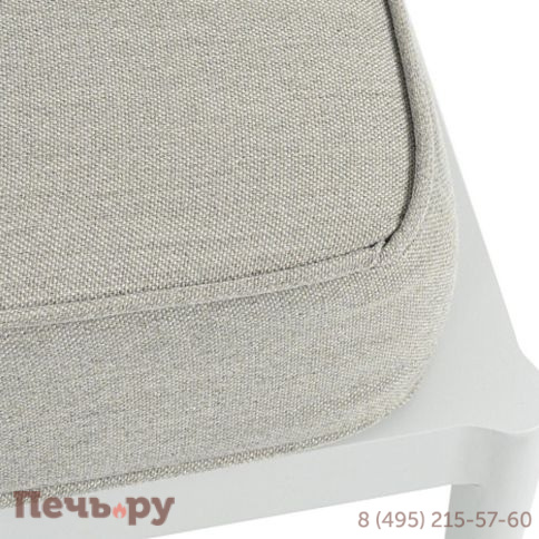 Правый модуль плетеный из роупа 4SiS Касабланка, каркас алюминий светло-серый (RAL7035) муар, роуп серо-коричневый 23мм, ткань бежевая 15052 фото 7