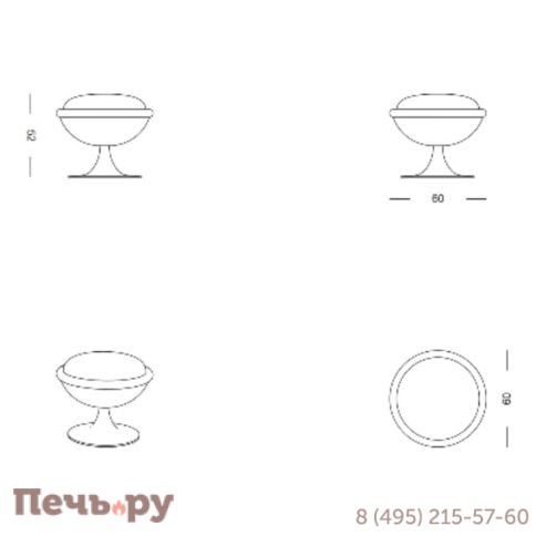 Пуф плетеный с подушкой DFN Aldebaran DFN/62680 фото 5