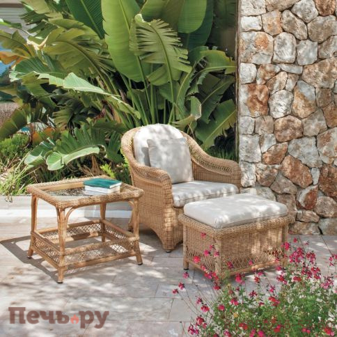 Пуф плетеный с подушкой Point Arena фото 3