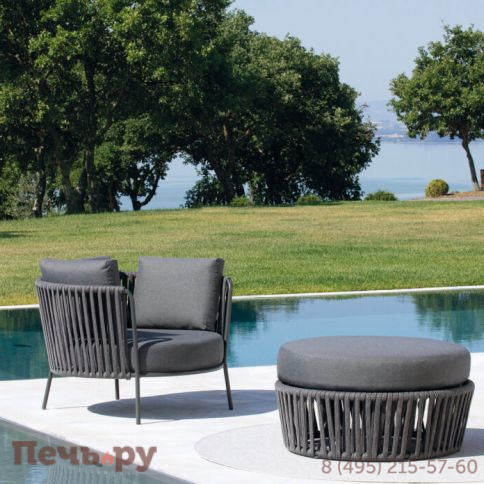 Пуф-столик плетеный с подушкой Vermobil Daisy Rope фото 2