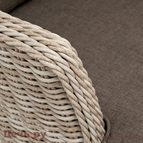 "Алиса" кресло плетеное, цвет бежевый с подушками фото 5