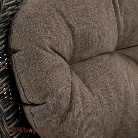 "Алиса" кресло плетеное, цвет графит с подушками фото 7
