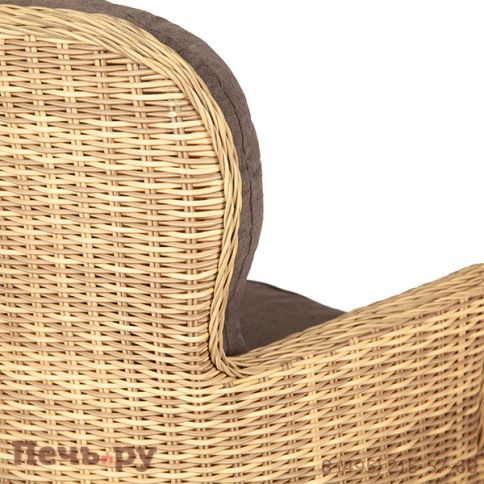 "Алиса" кресло плетеное, цвет соломенный фото 6