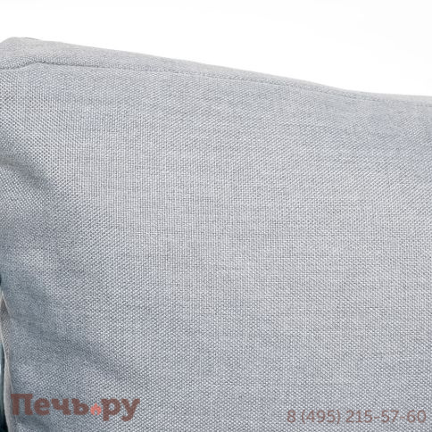 "Диего" диван 2-местный плетеный из роупа, каркас алюминий светло-серый (RAL7035) муар, роуп бирюзовый круглый, ткань светло-серая фото 11