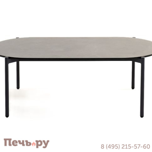 "Диего" журнальный стол из HPL 120х60 H40, каркас темно-серый (RAL7024), цвет "серый гранит" фото 2