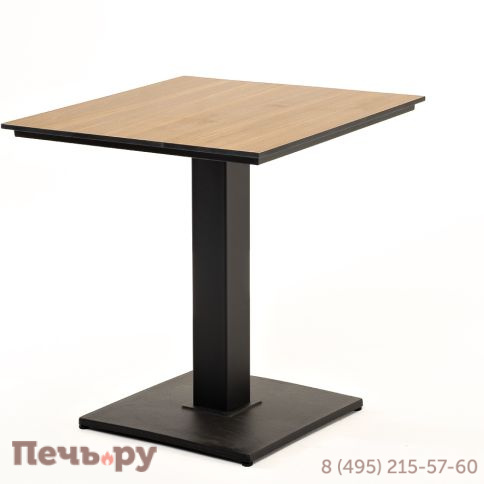 "Каффе" интерьерный стол из HPL квадратный 70х70см, цвет "дуб" фото
