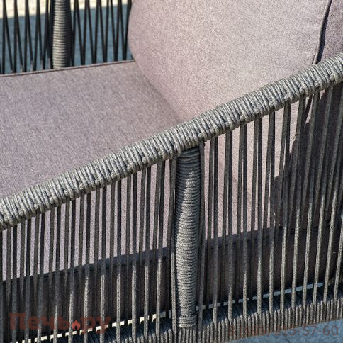 Лаунж-зона 4SiS Канны 5-местная плетеная из роупа (веревки), цвет темно-серый фото 13