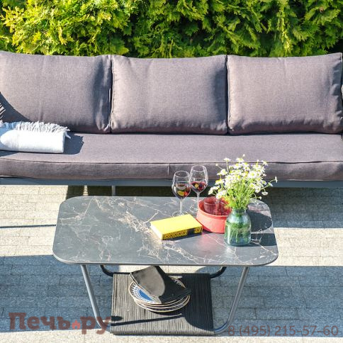 Лаунж-зона 4SiS Канны 5-местная плетеная из роупа (веревки), цвет темно-серый фото 8