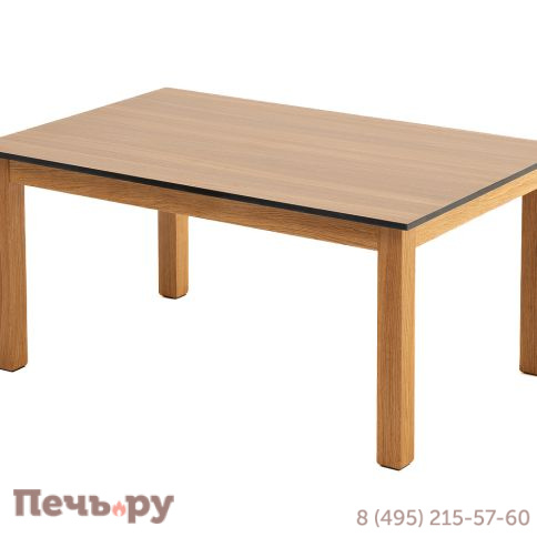 "Канны" журнальный столик из HPL 90х60, H40, основание дуб, цвет столешницы "дуб" фото 3