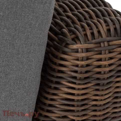 "Капри" модуль диванный прямой с подушками, цвет коричневый фото 3