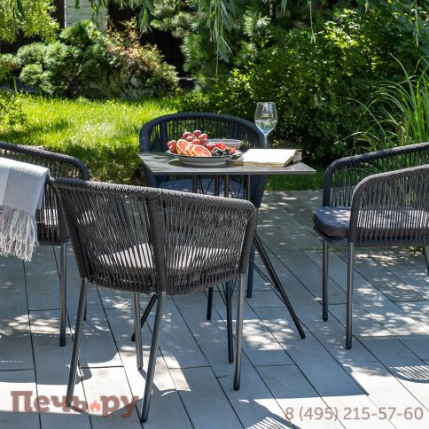 "Конте" интерьерный стол из HPL 63x63см, цвет "серый гранит" фото 4