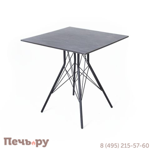 "Конте" интерьерный стол из HPL 63x63см, цвет "серый гранит" фото