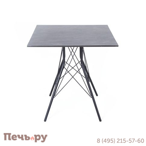 "Конте" интерьерный стол из HPL 70x70см, цвет "серый гранит" фото 2