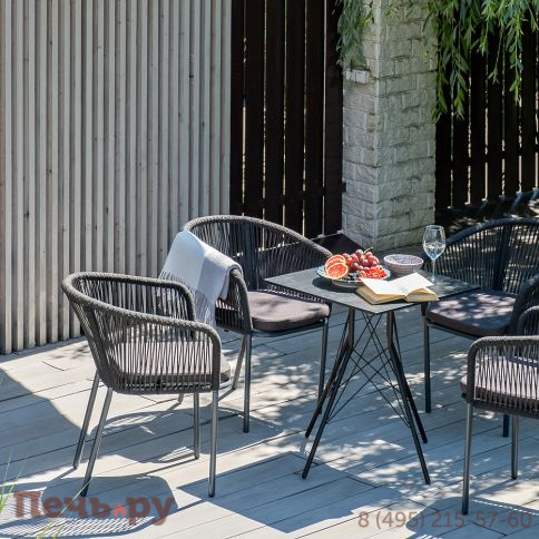 "Конте" интерьерный стол из HPL 70x70см, цвет "серый гранит" фото 9