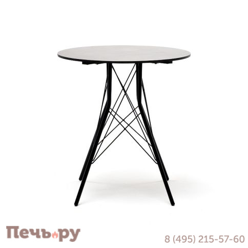 "Конте" интерьерный стол из HPL круглый Ø70см, цвет "серый гранит" фото 2