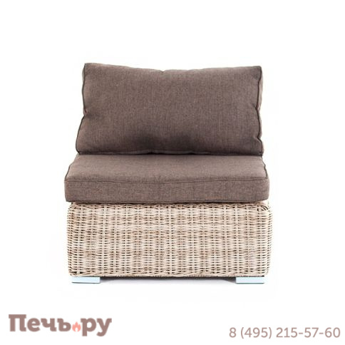 "Лунго" модуль диванный прямой с подушками, цвет бежевый фото 2