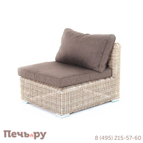 "Лунго" модуль диванный прямой с подушками, цвет бежевый фото 3