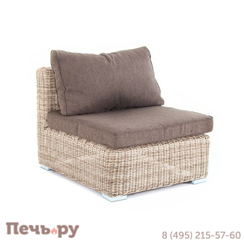 "Лунго" модуль диванный прямой с подушками, цвет бежевый фото 4