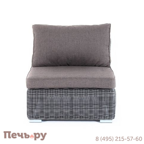 "Лунго" модуль диванный прямой с подушками, цвет графит фото 2