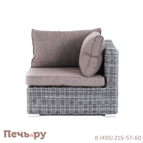 "Лунго" модуль диванный угловой с подушками, цвет графит фото 2