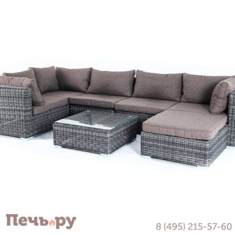 "Лунго" модуль диванный угловой с подушками, цвет графит фото 3