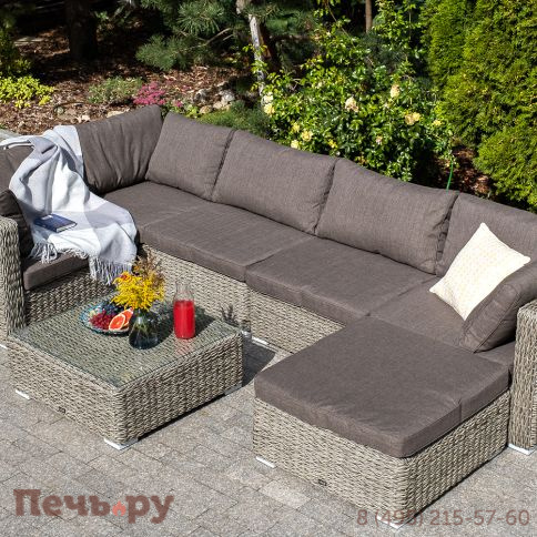 "Лунго" модуль диванный угловой с подушками, цвет серый (гиацинт) фото 11