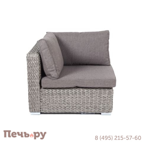 "Лунго" модуль диванный угловой с подушками, цвет серый (гиацинт) фото 2