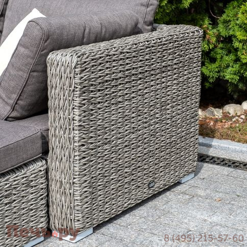 "Лунго" модуль диванный угловой с подушками, цвет серый (гиацинт) фото 5