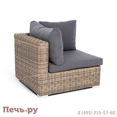 "Лунго" модуль диванный угловой с подушками, цвет соломенный фото 2